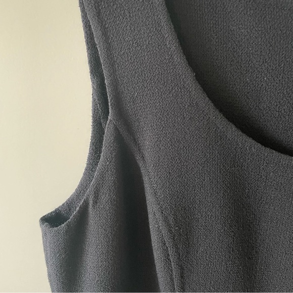 St John Black Wool Sleeveless Sheath Dress Size 8 - Picture 3 of 11
